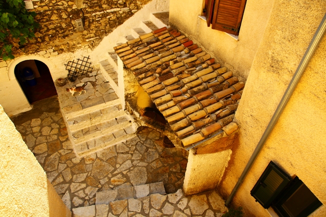  stairs to Polyxeni and kitchen entrance